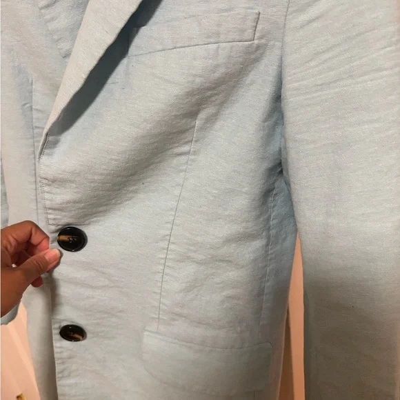 Zara Soft Blue Jacket - Picture 3 of 9